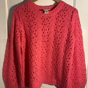 Punky Hot Pink Knit Sweater